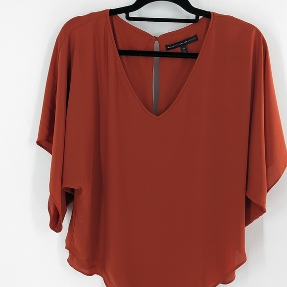 WHBM dolman sleeve burnt red blouse size XS - Picture 6 of 6